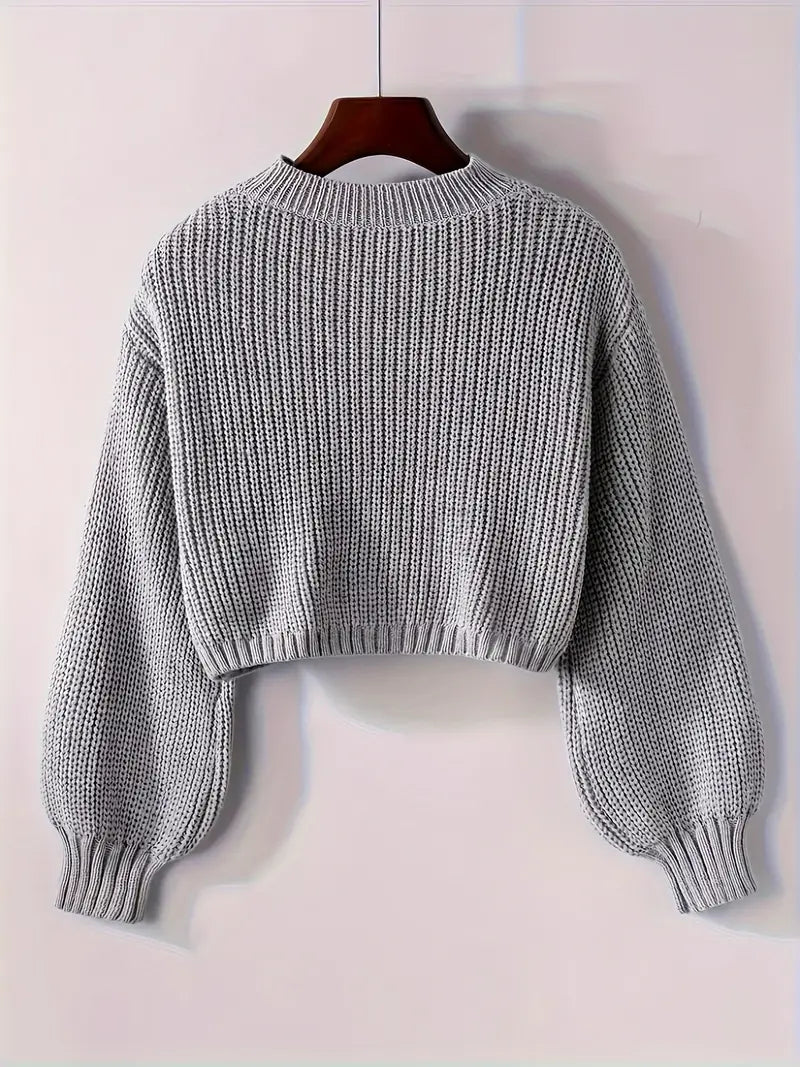 Luna Cropped Knit Sweater