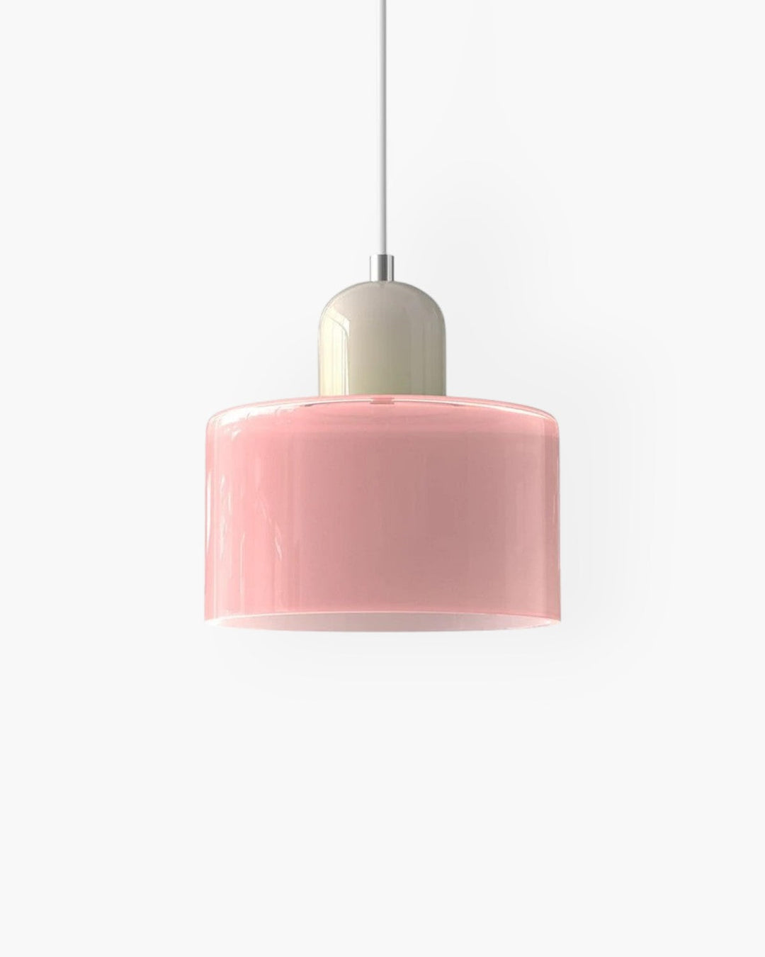 Glass Pendant Ceiling Light – Gloss Finish, Retro Dome Design