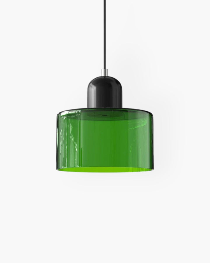 Glass Pendant Ceiling Light – Gloss Finish, Retro Dome Design