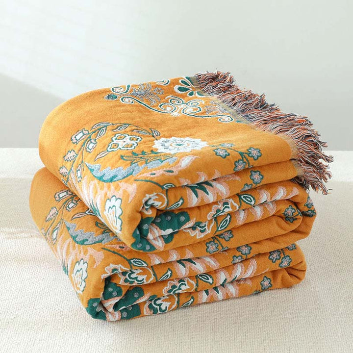 Floraya Reversible Cotton Woven Quilt