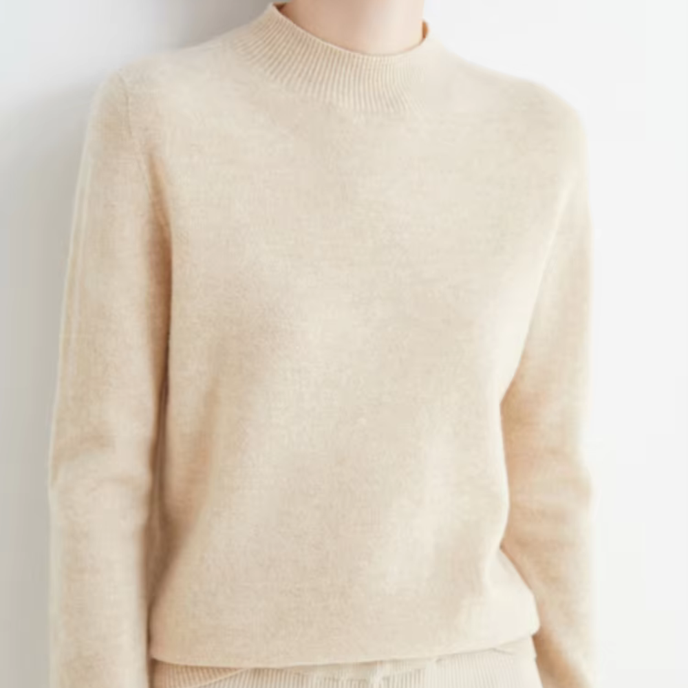 Camille Wool Mock Neck Sweater