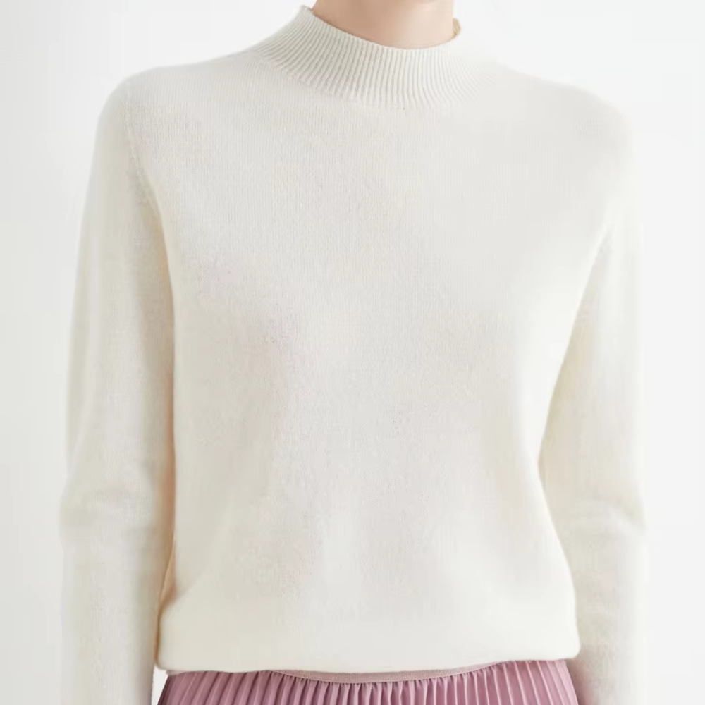 Camille Wool Mock Neck Sweater