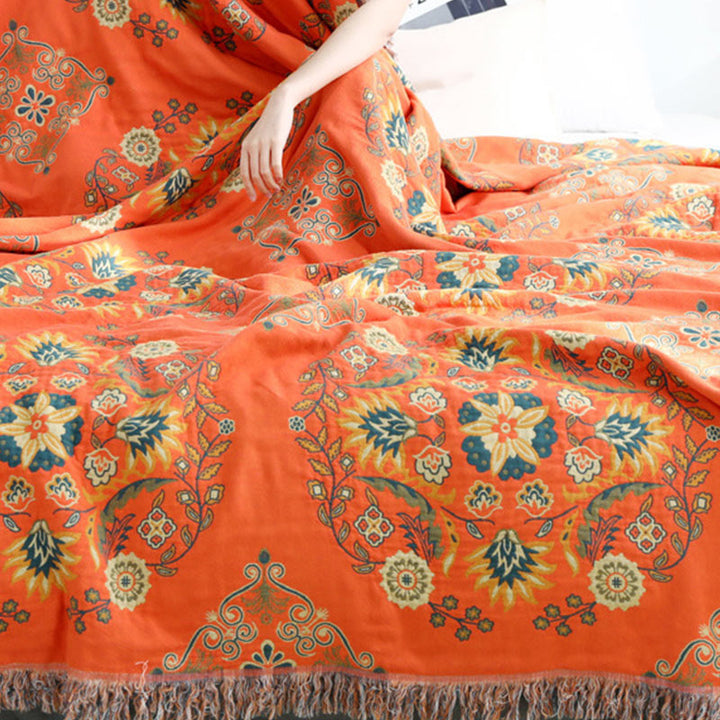 Floraya Reversible Cotton Woven Quilt