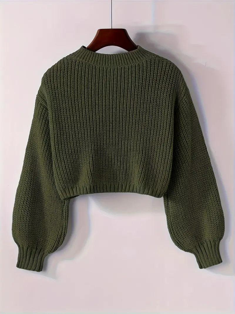 Luna Cropped Knit Sweater