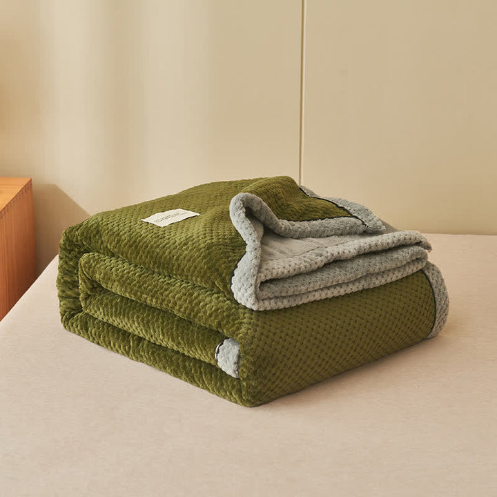Microfiber Coral Fleece Throw Blanket with Zipper