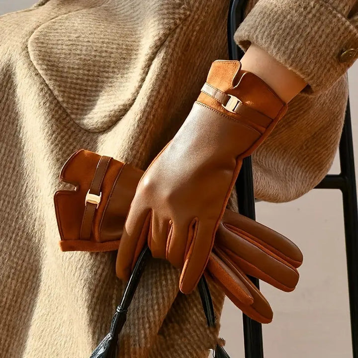 Aya Waterproof Faux Leather Gloves