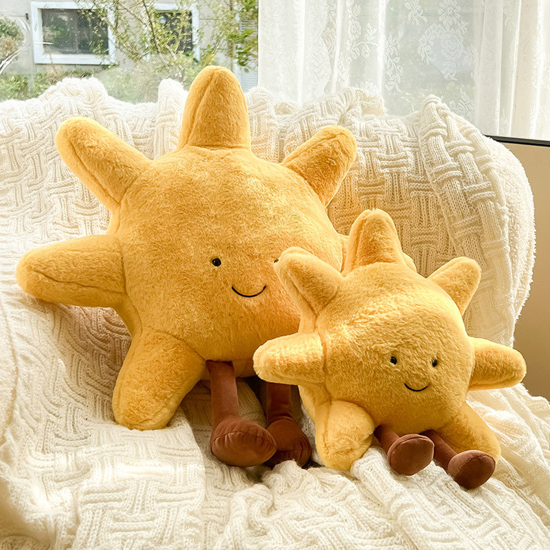 Sun and Moon Plush Pillow – Celestial Decorative Cushion