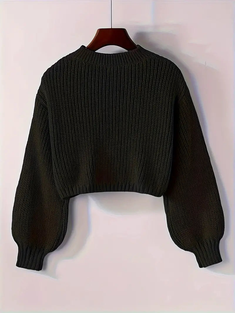 Luna Cropped Knit Sweater