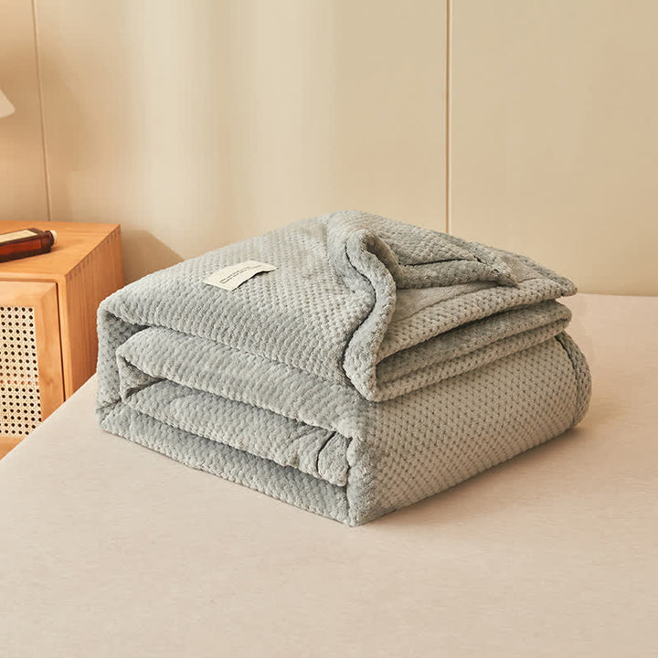 Microfiber Coral Fleece Throw Blanket with Zipper