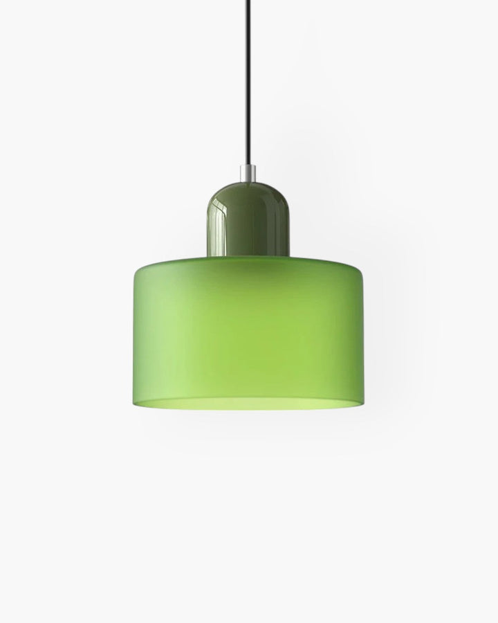 Glass Pendant Ceiling Light – Gloss Finish, Retro Dome Design