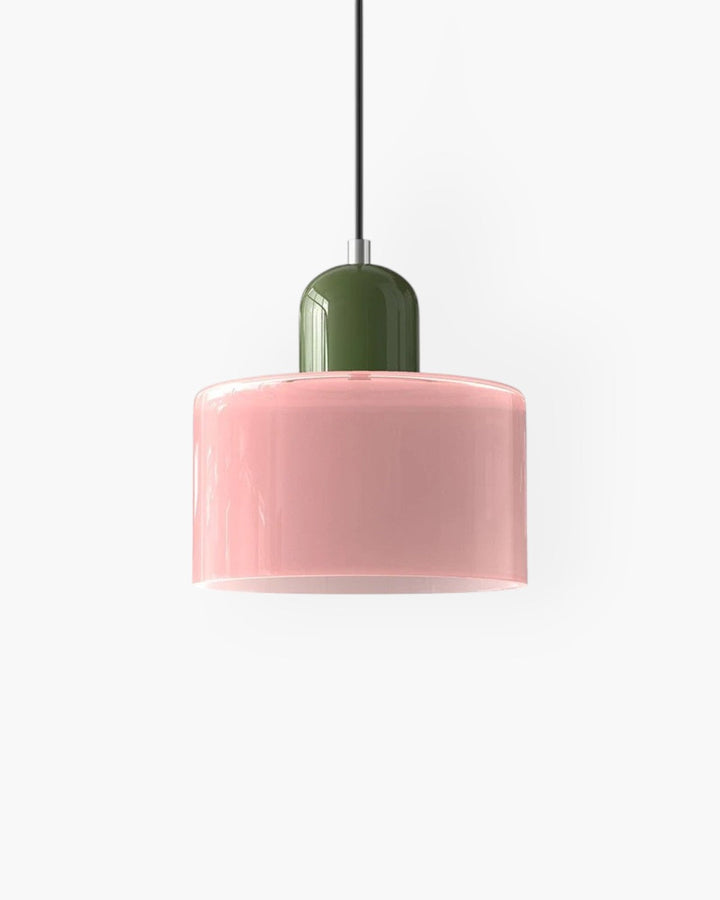 Glass Pendant Ceiling Light – Gloss Finish, Retro Dome Design