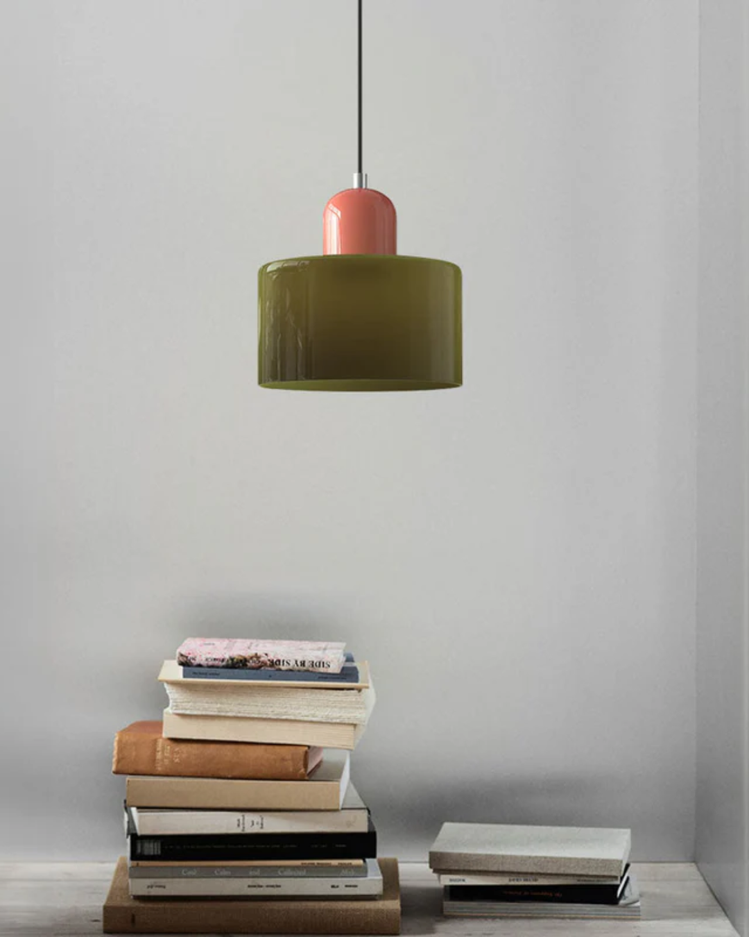 Glass Pendant Ceiling Light – Gloss Finish, Retro Dome Design