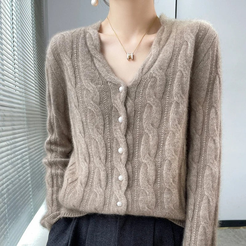 Athena 100% Wool Cardigan - Edward Fraiser