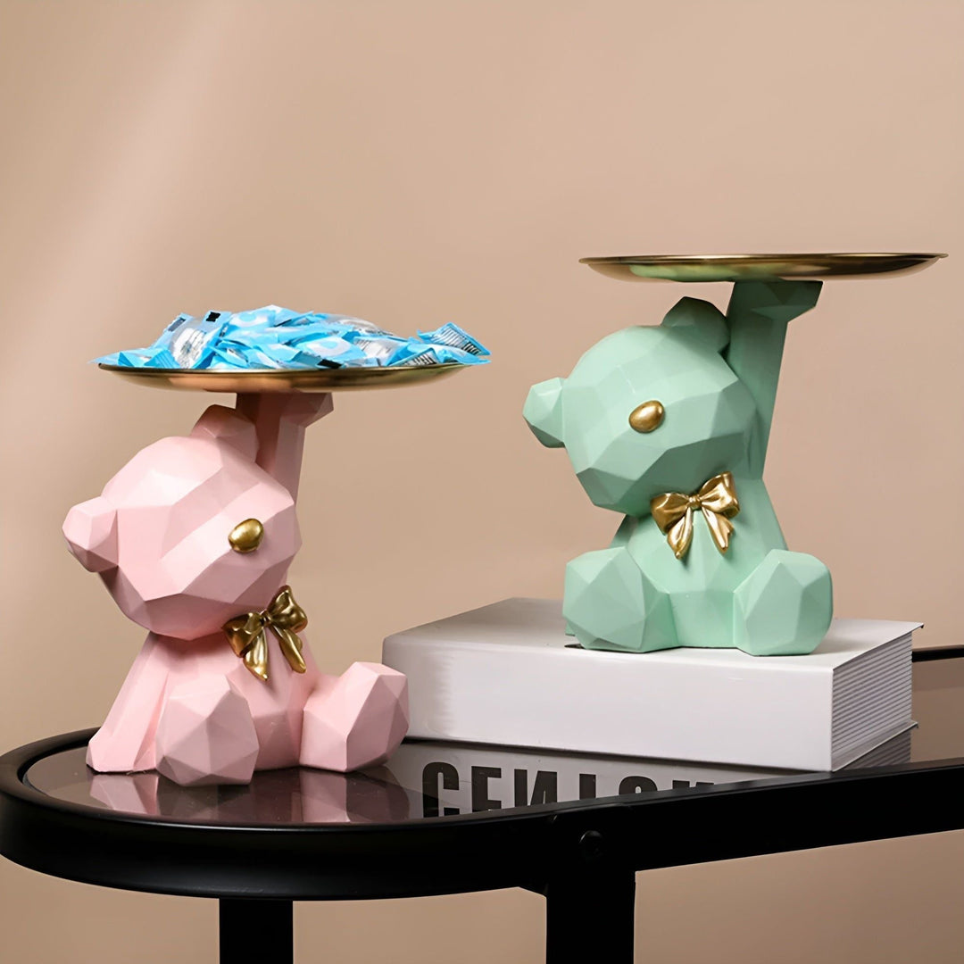 Geometric Bear Key Holder and Desk Organizer