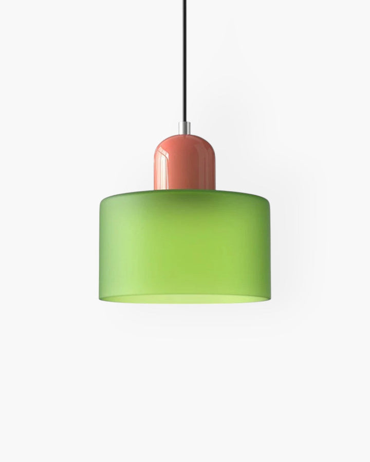 Glass Pendant Ceiling Light – Gloss Finish, Retro Dome Design