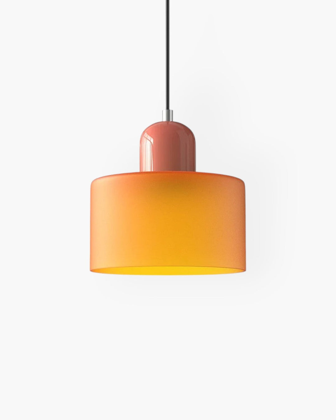 Glass Pendant Ceiling Light – Gloss Finish, Retro Dome Design