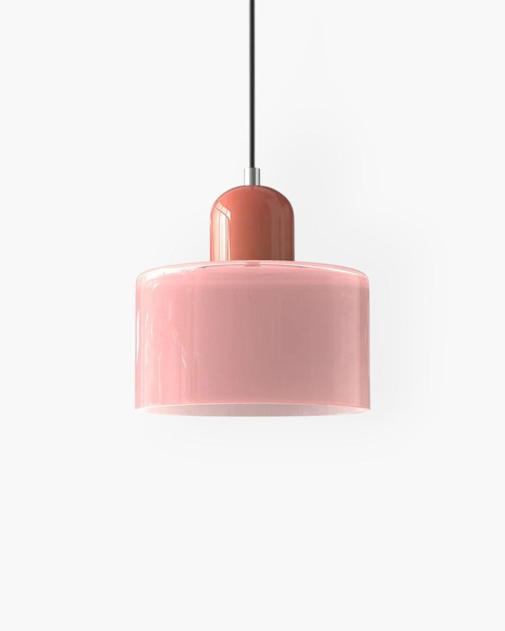Glass Pendant Ceiling Light – Gloss Finish, Retro Dome Design