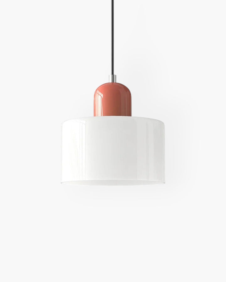 Glass Pendant Ceiling Light – Gloss Finish, Retro Dome Design
