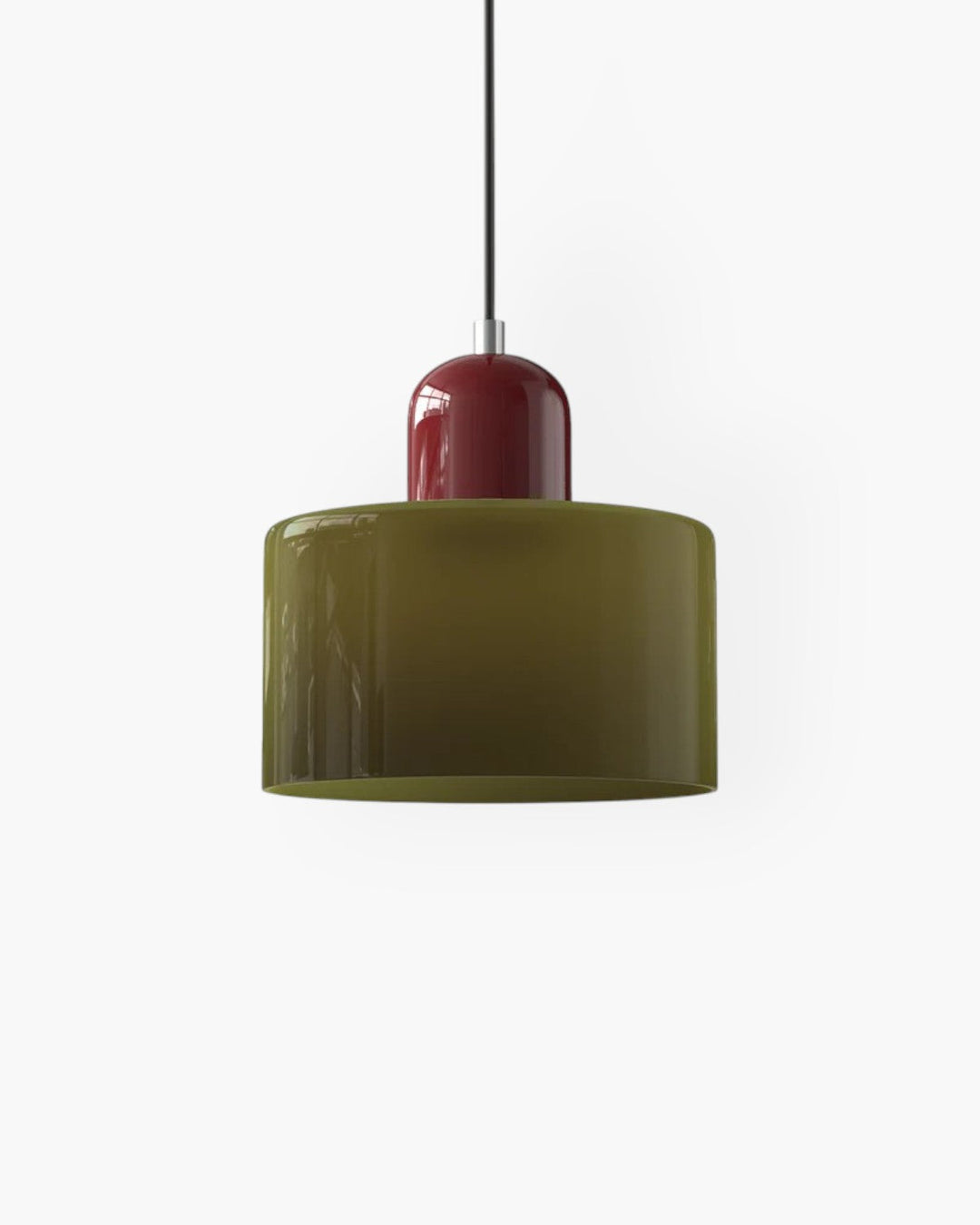 Glass Pendant Ceiling Light – Gloss Finish, Retro Dome Design