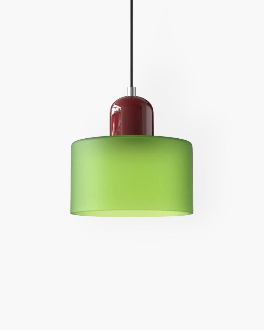 Glass Pendant Ceiling Light – Gloss Finish, Retro Dome Design