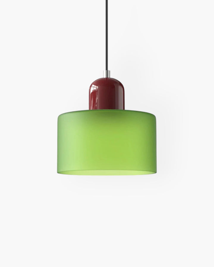 Glass Pendant Ceiling Light – Gloss Finish, Retro Dome Design