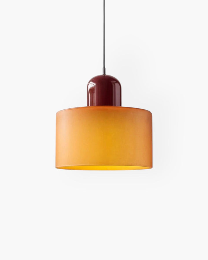 Glass Pendant Ceiling Light – Gloss Finish, Retro Dome Design