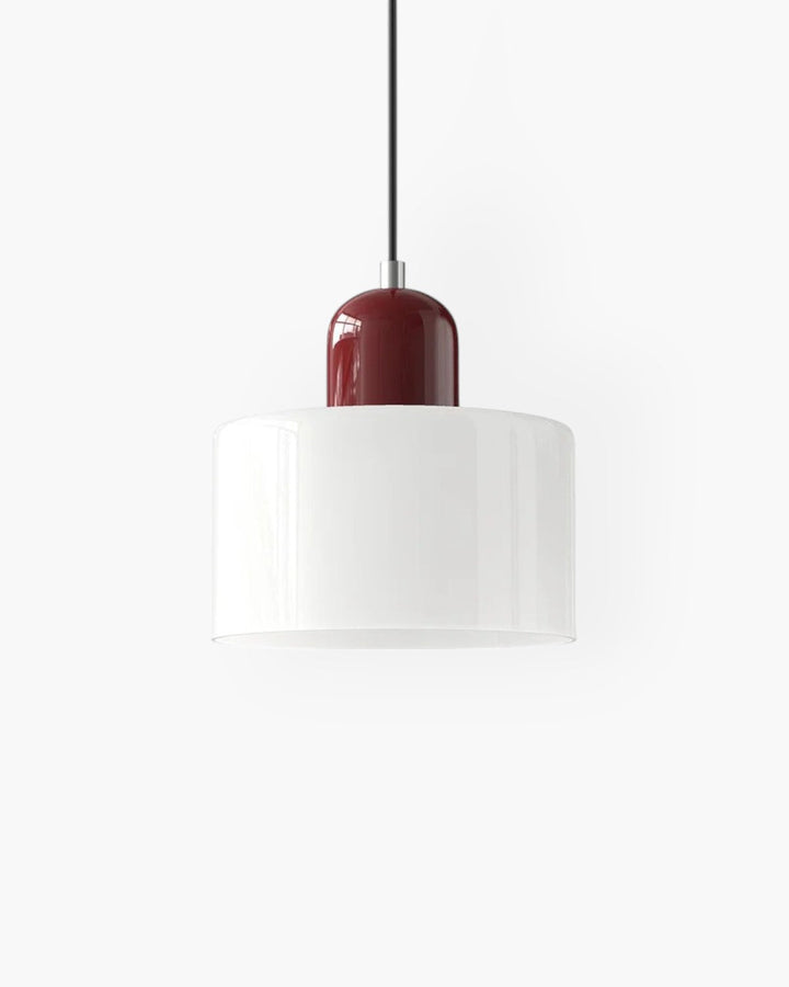 Glass Pendant Ceiling Light – Gloss Finish, Retro Dome Design
