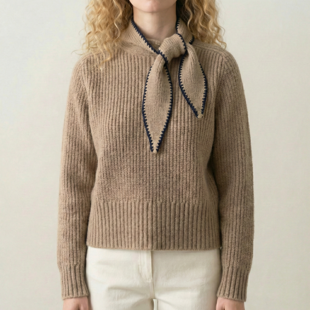 Lorméne Bow-Knit Pullover