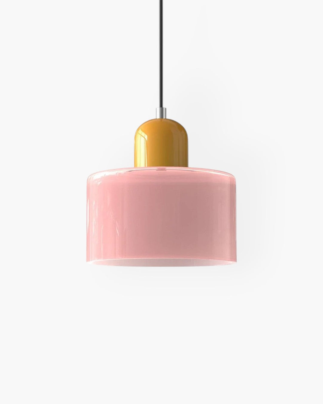 Glass Pendant Ceiling Light – Gloss Finish, Retro Dome Design